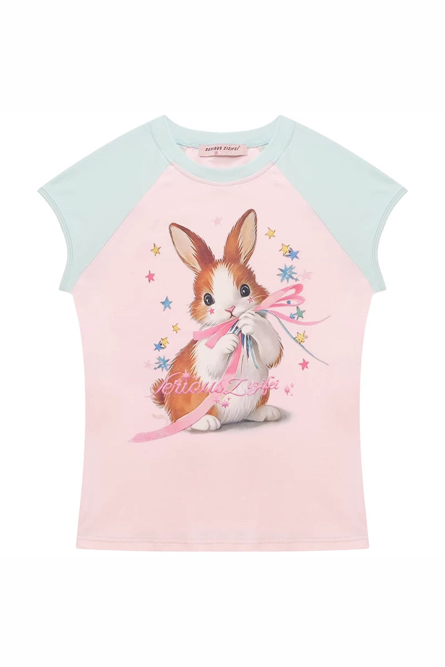 Retro Rabbit Print Top