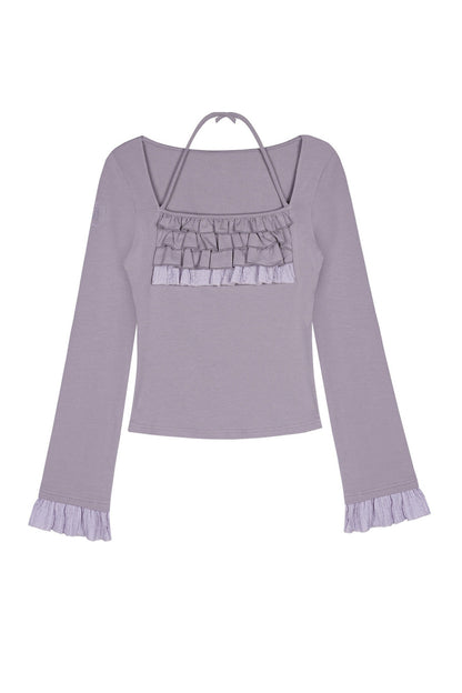 Light Purple Ruffled Top