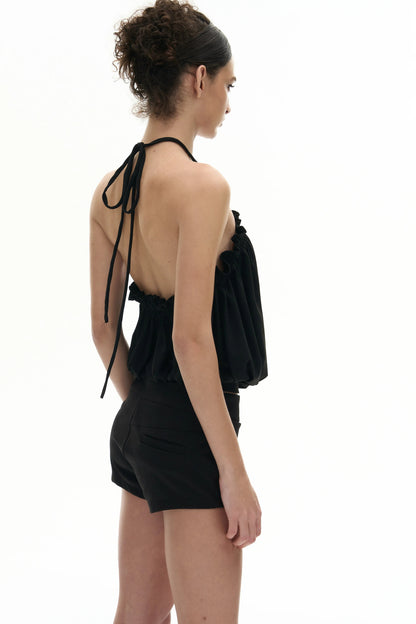 Ruffled Halter Camisole Top
