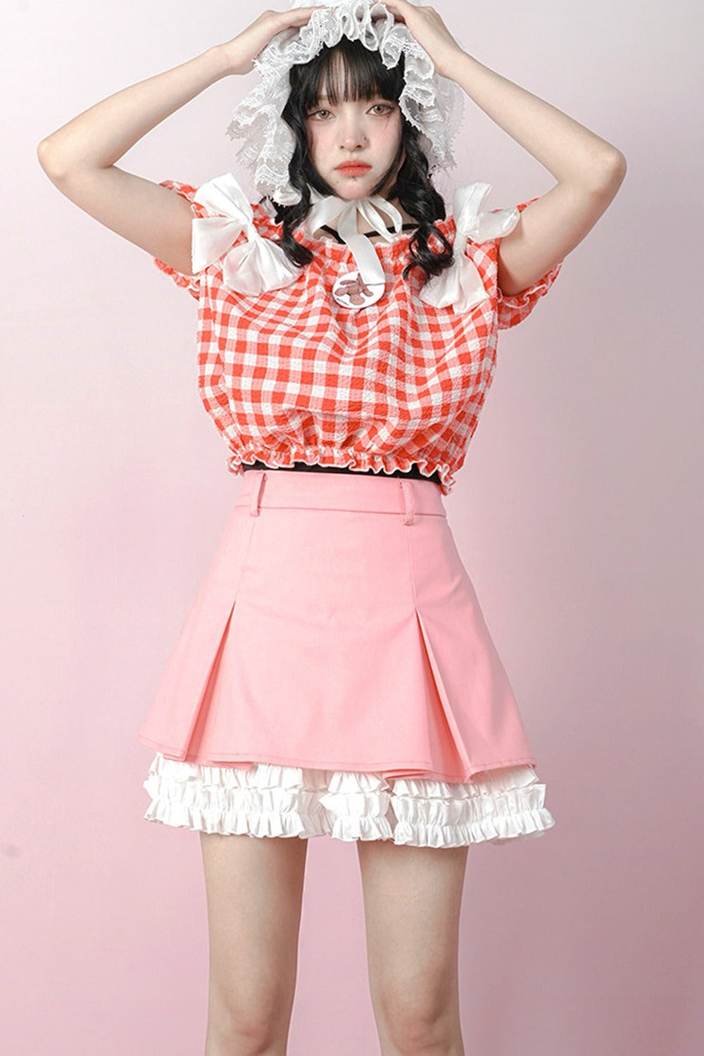 Heavenly Pleated Lace Skirt