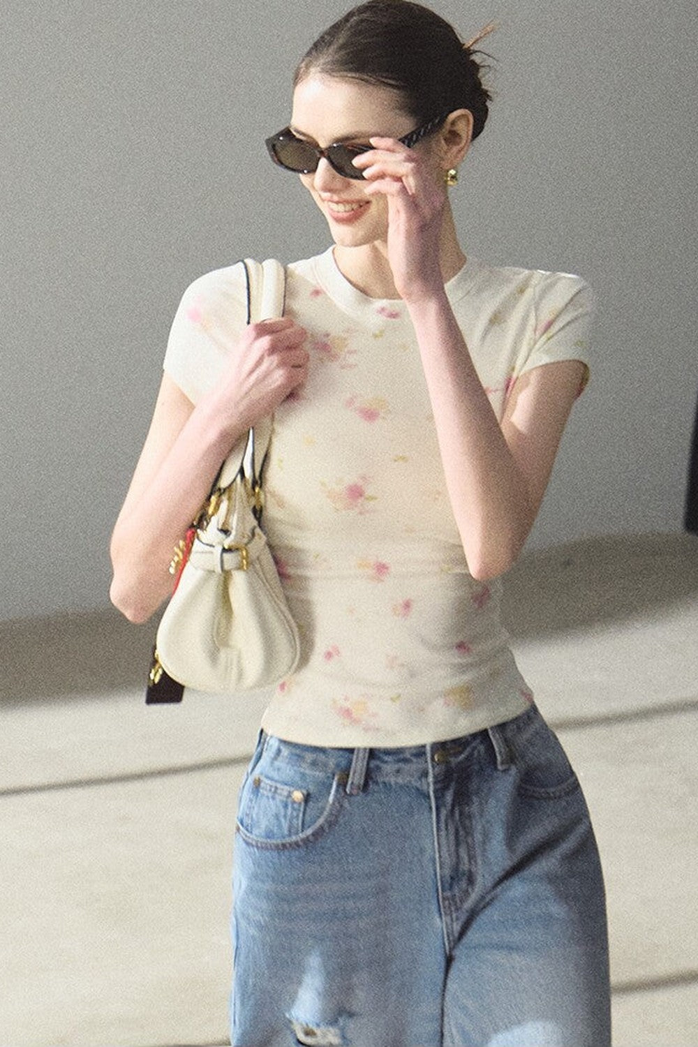 Printed Short Sleeve Top