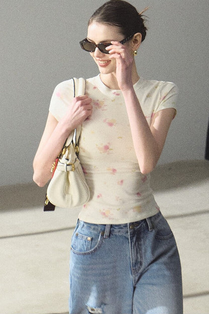 Printed Short Sleeve Top