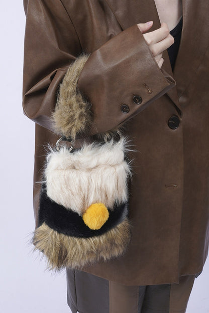 Wild Furry Color-Block Bag
