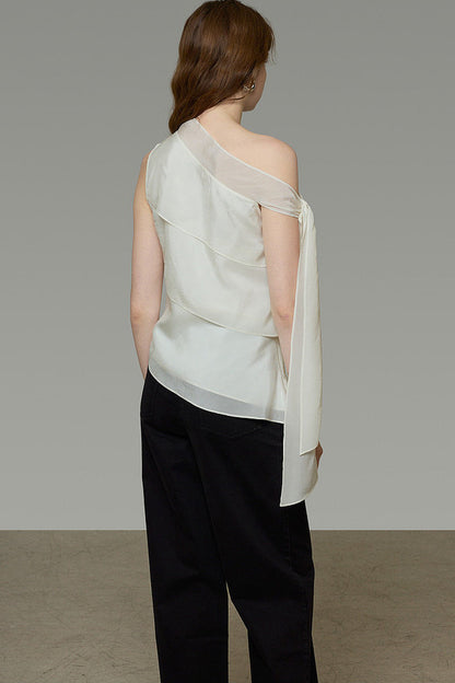 Ribbon Off-Shoulder Blouse