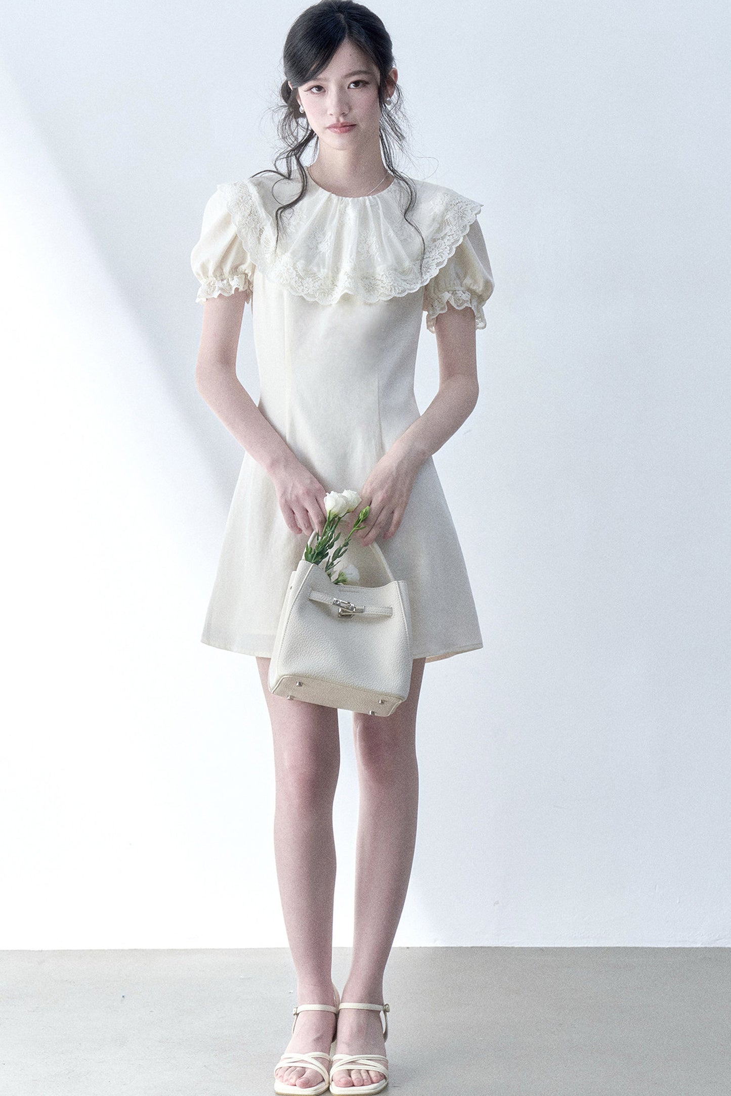 Vanilla Lace Doll Collar Dress