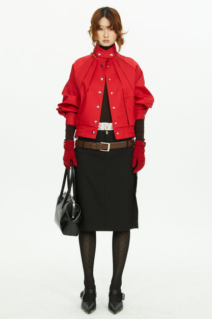 Red Padded Flight Jacket
