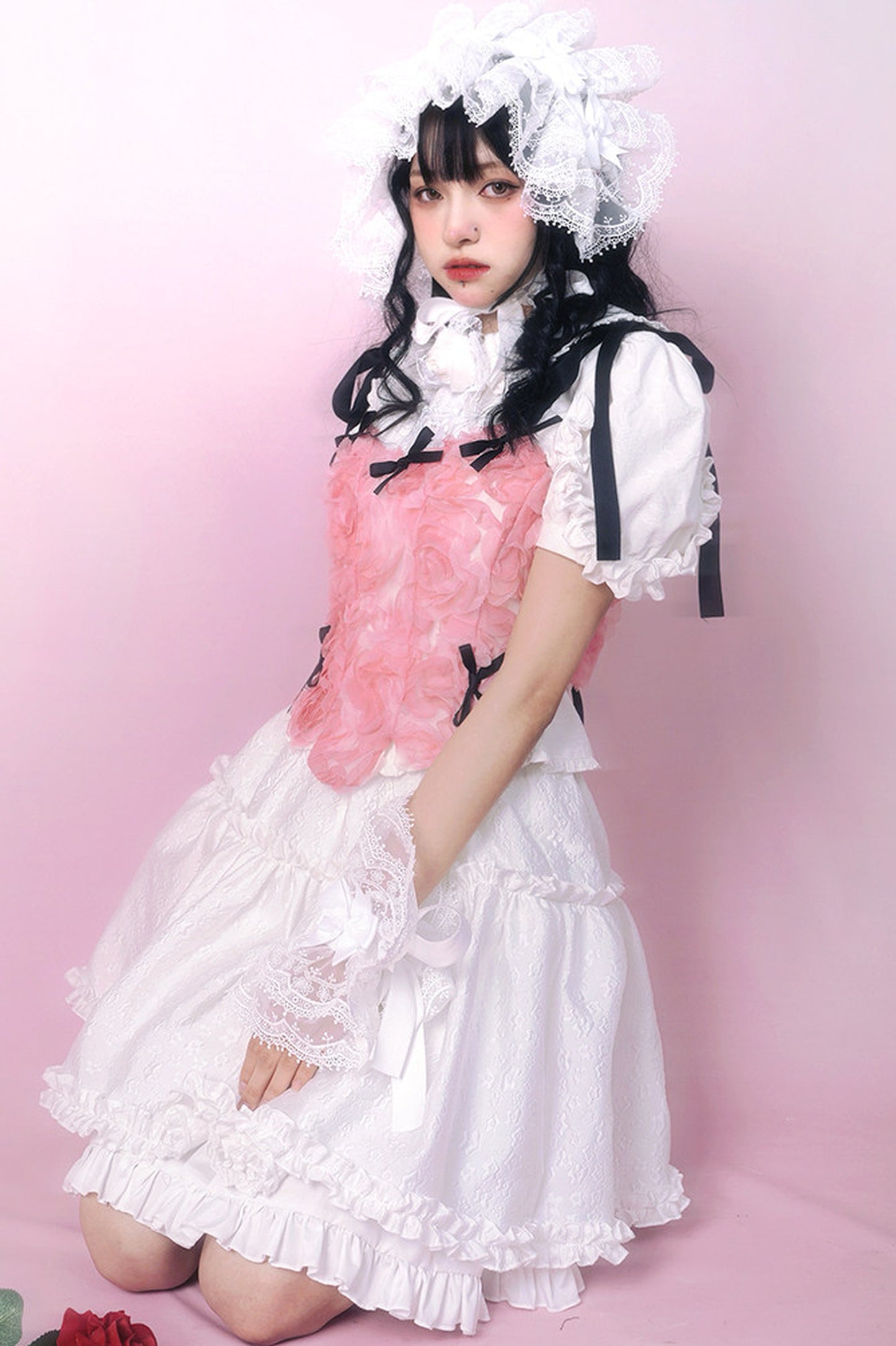 Heavenly Rose Jacquard Vest