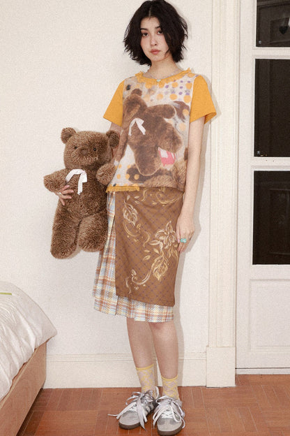 Polka Dot Bear Lace Tee