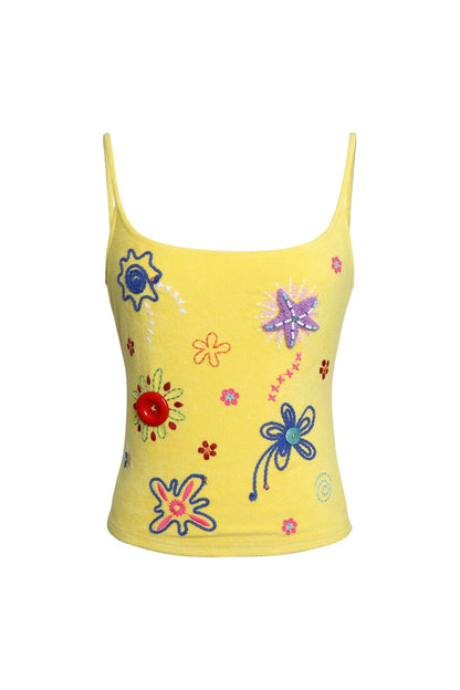 Colorful Rope Embroidery Camisole