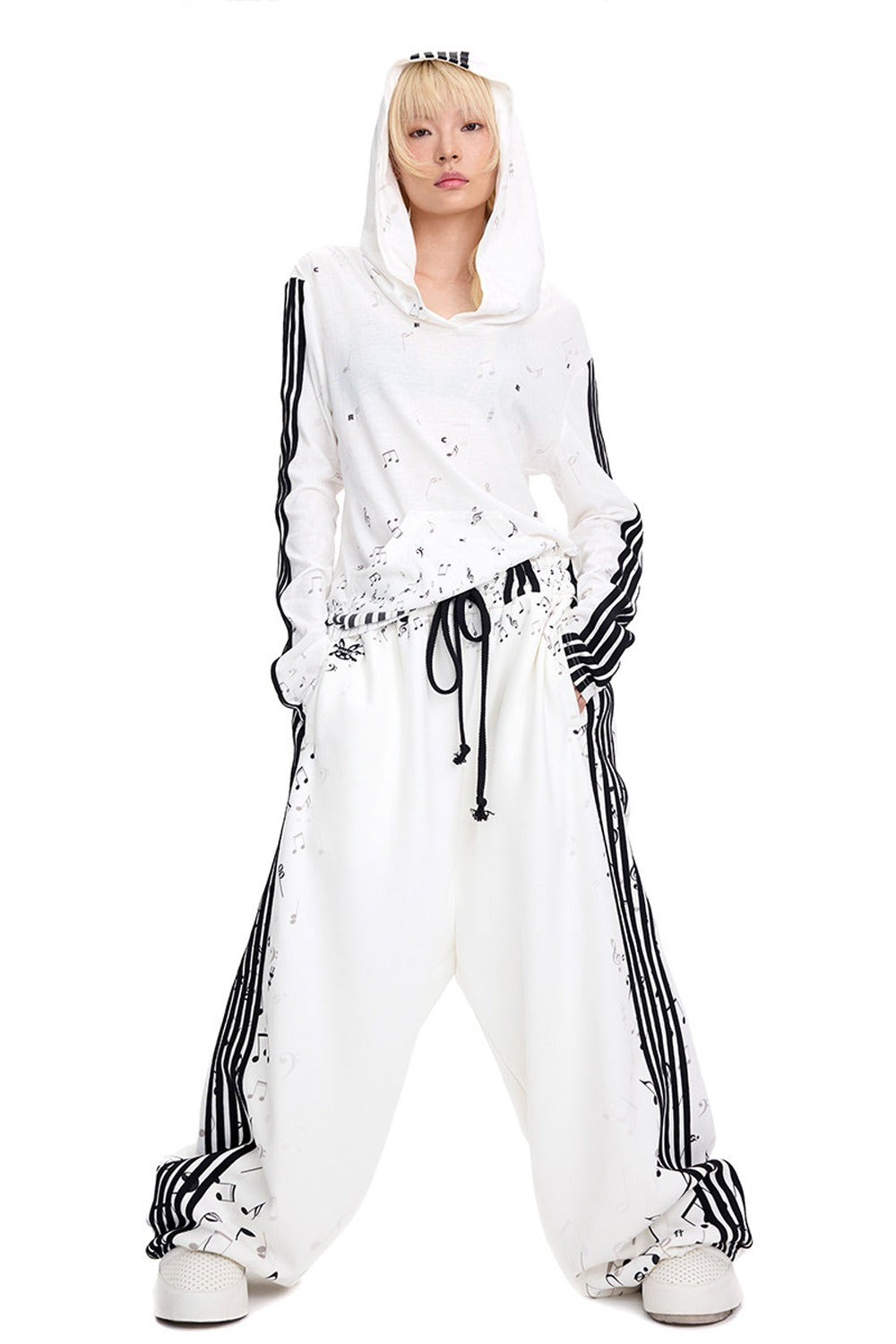 Musical Notation Printed Sweatpants