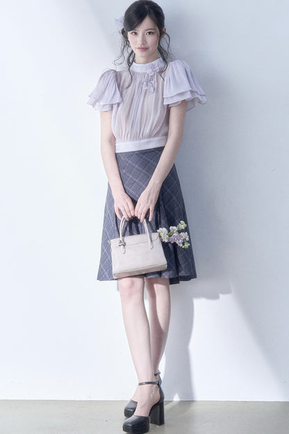 Floral Petal Flutter Sleeve Top Set-Up