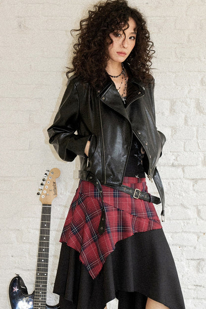 Star-Studded Leather Jacket