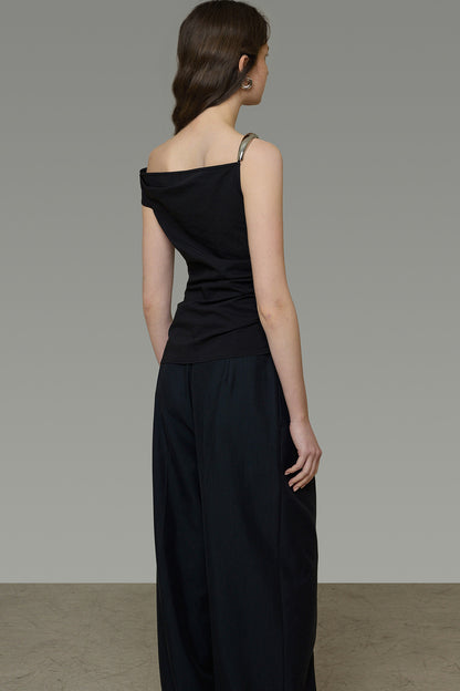 Asymmetrical Off-Shoulder T-Shirt