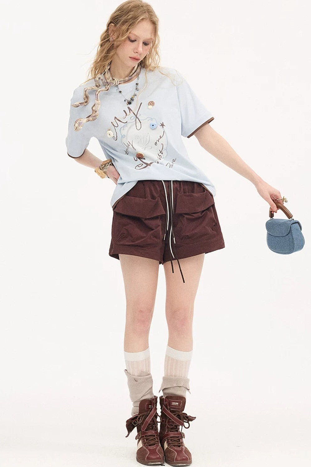 Cuffed Cargo Pants Shorts