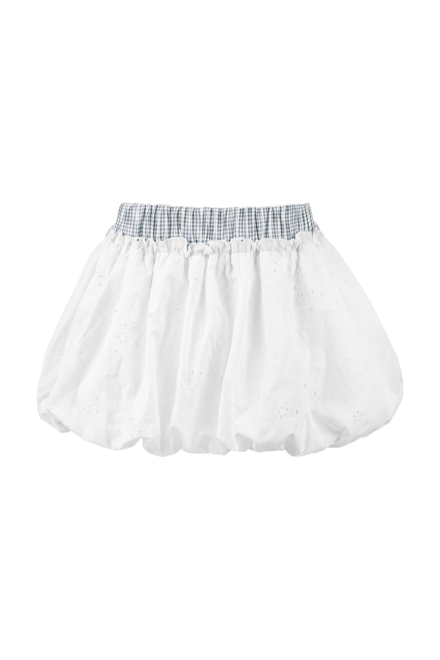 Plaid Lace Spliced Two-Piece Set-Up