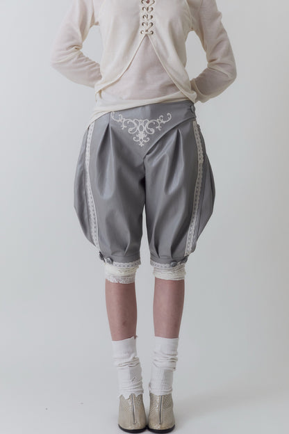 Medieval Embroidered Leather Riding Pants