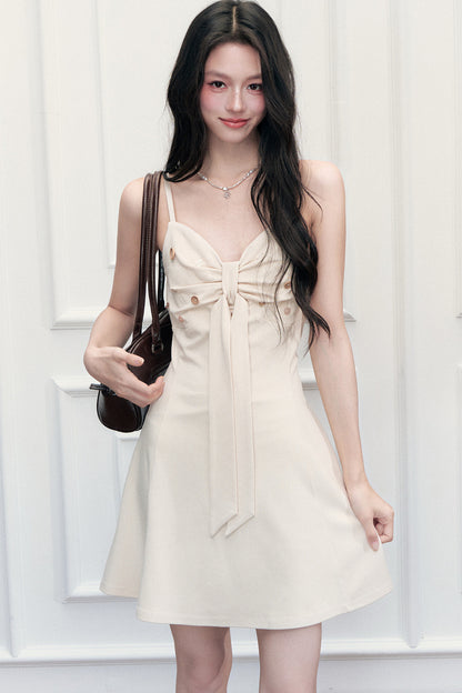 V-Neck Dress Ruffled Cardigan Set-Up