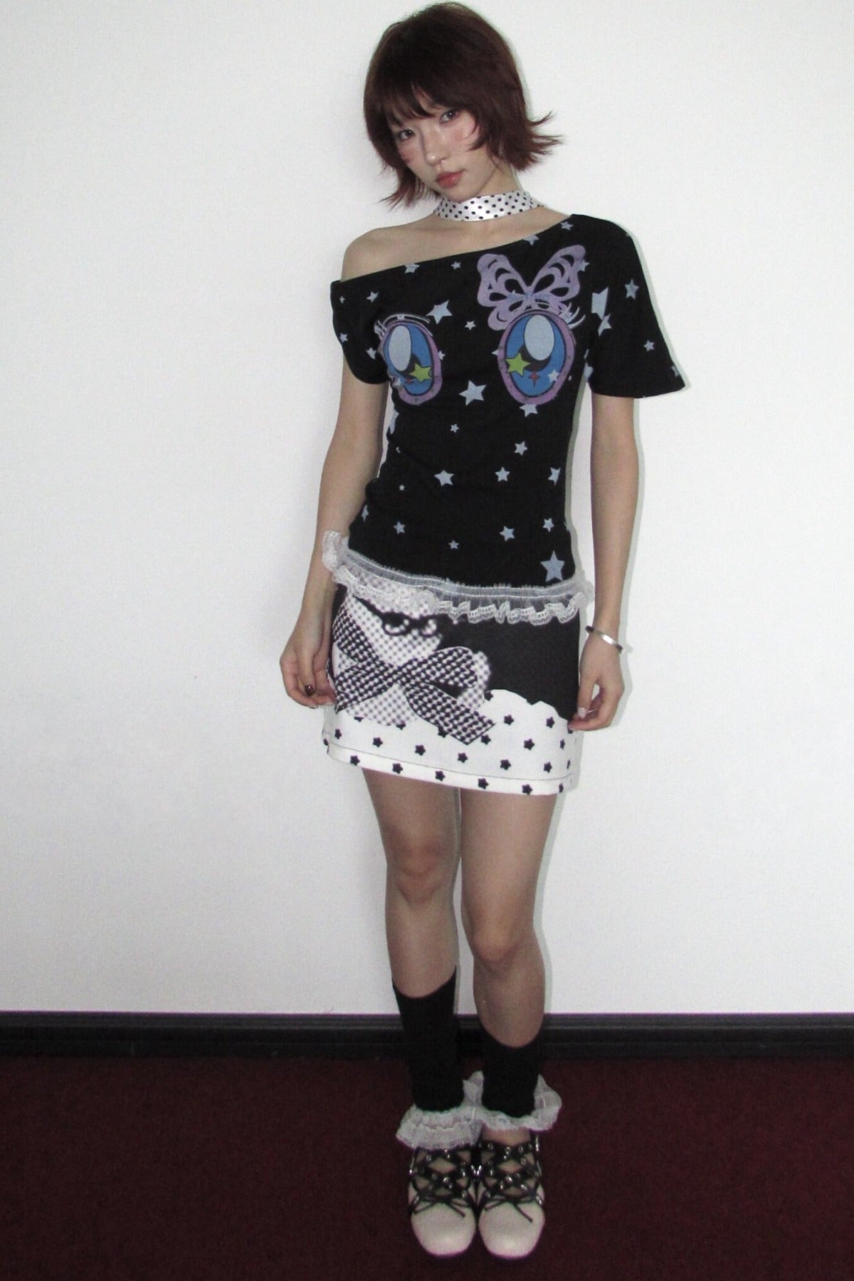 Butterfly Star Off-Shoulder Top