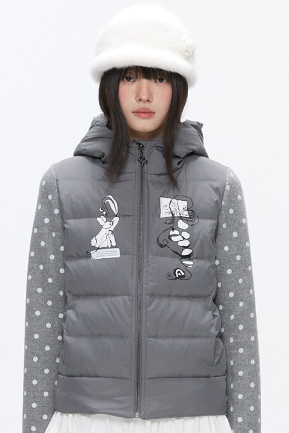 Bear Ears White Duck Down Jacket