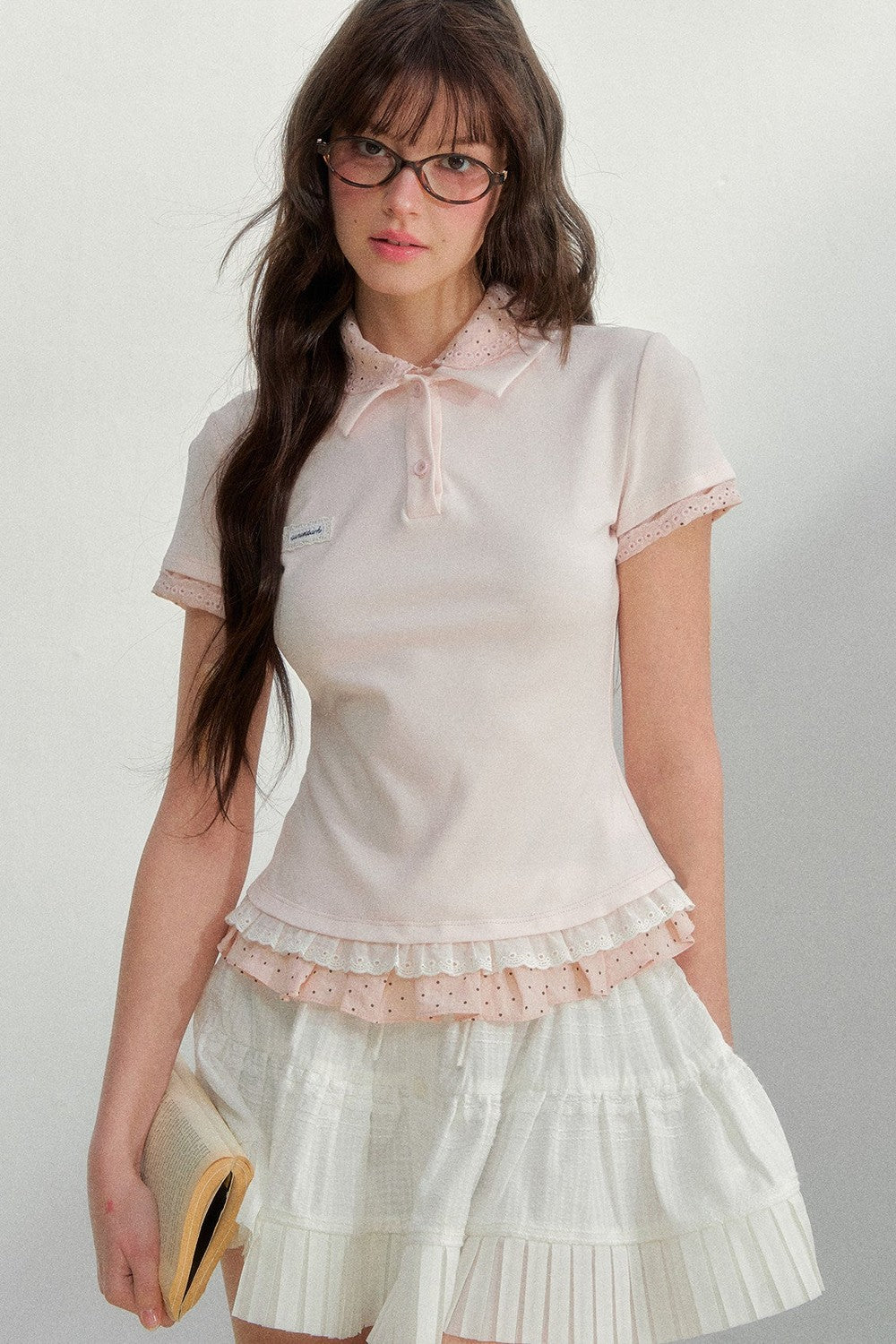 Retro Knit Polka Dot Polo