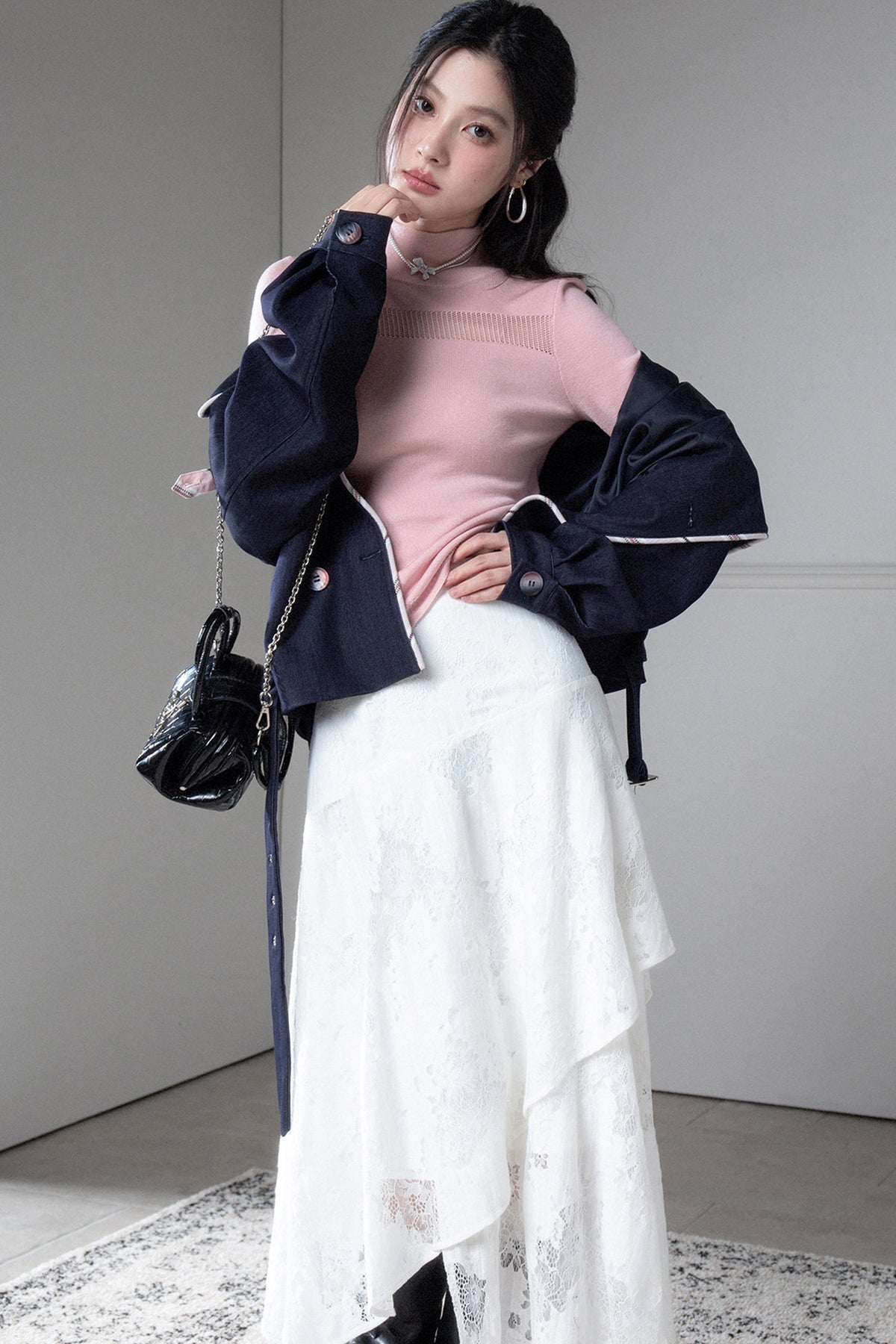 Mercerized Wool Knit Top