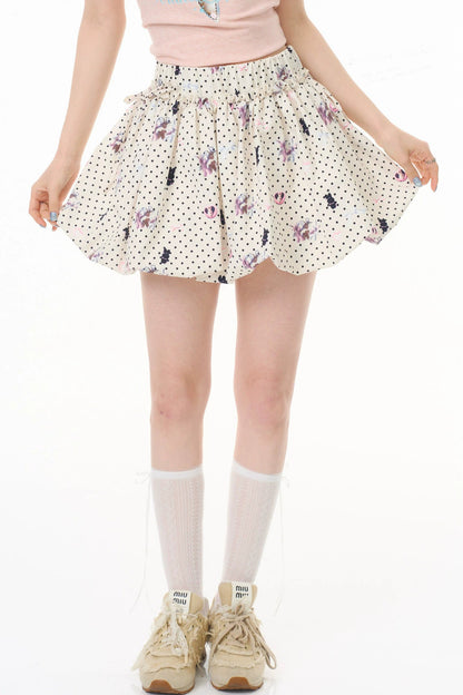 Heart Rabbit Polka Dot Skirt