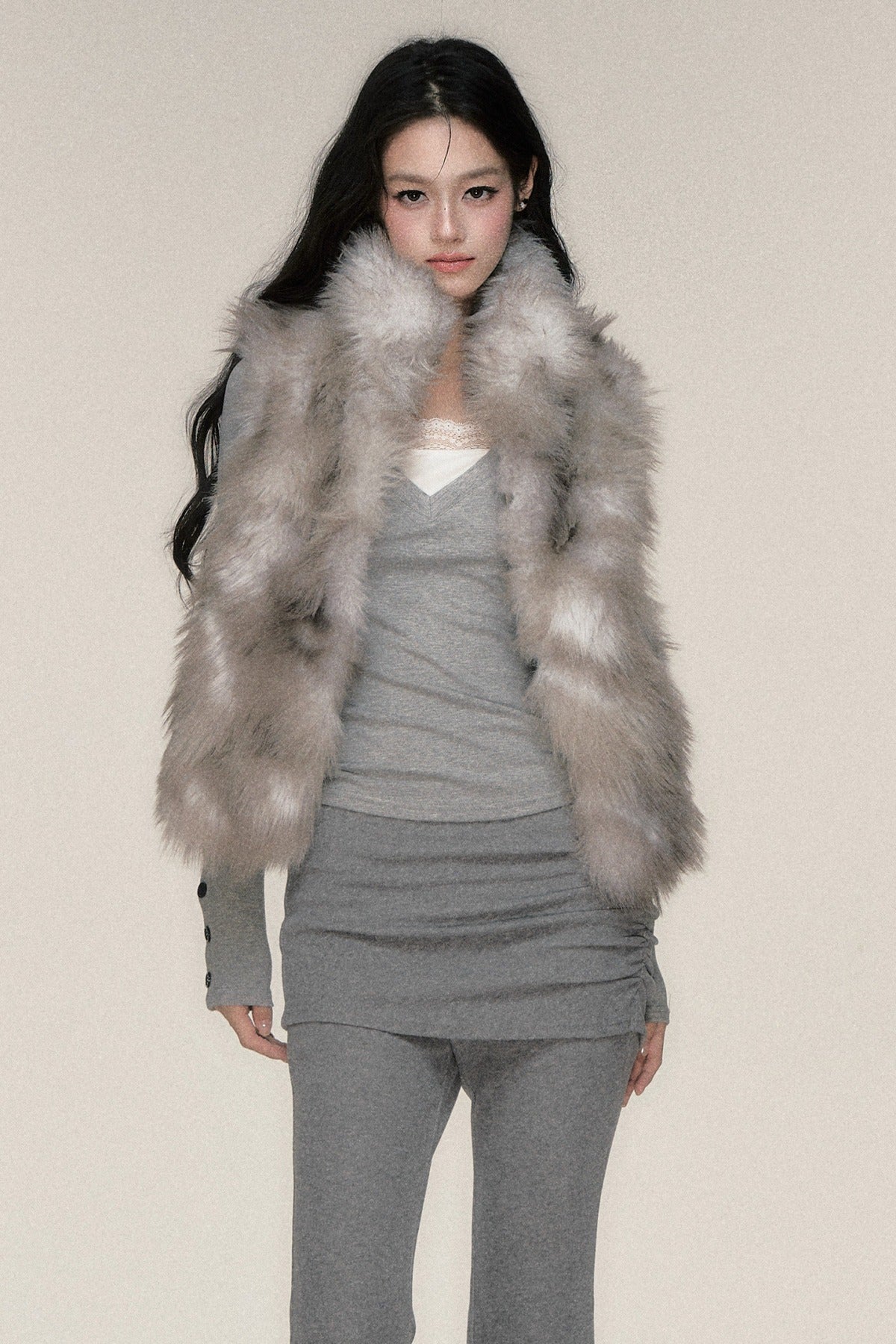 Pleated Cuffed Flared Pants