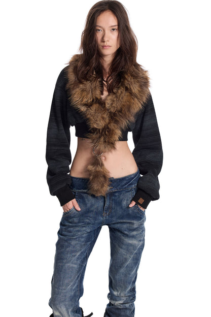 Detachable Ring Knit Jacket