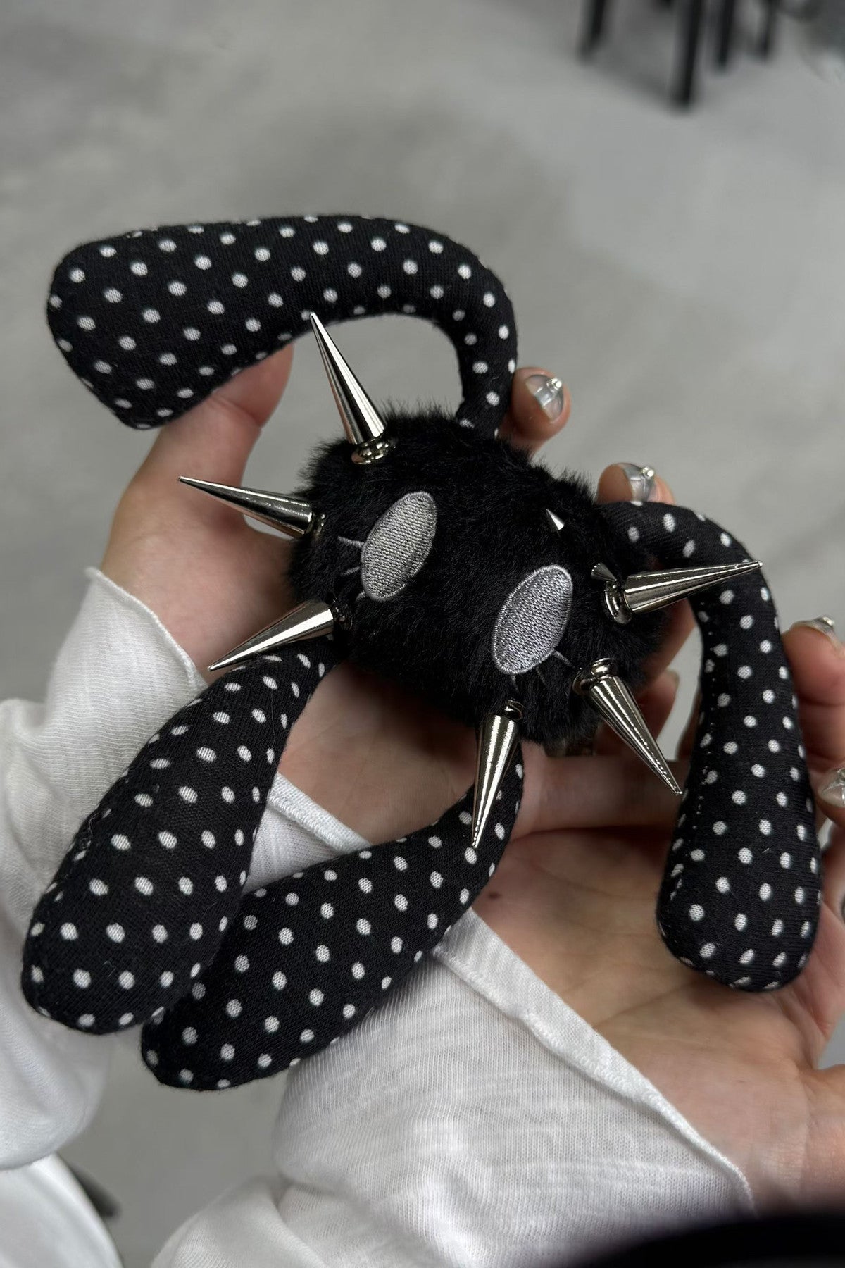 Four-Eared Rivet Polka Dot Rabbit Keychain