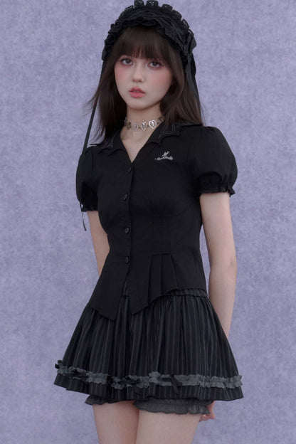 Dark Lolita Slimming Pumpkin Skirt Set-Up