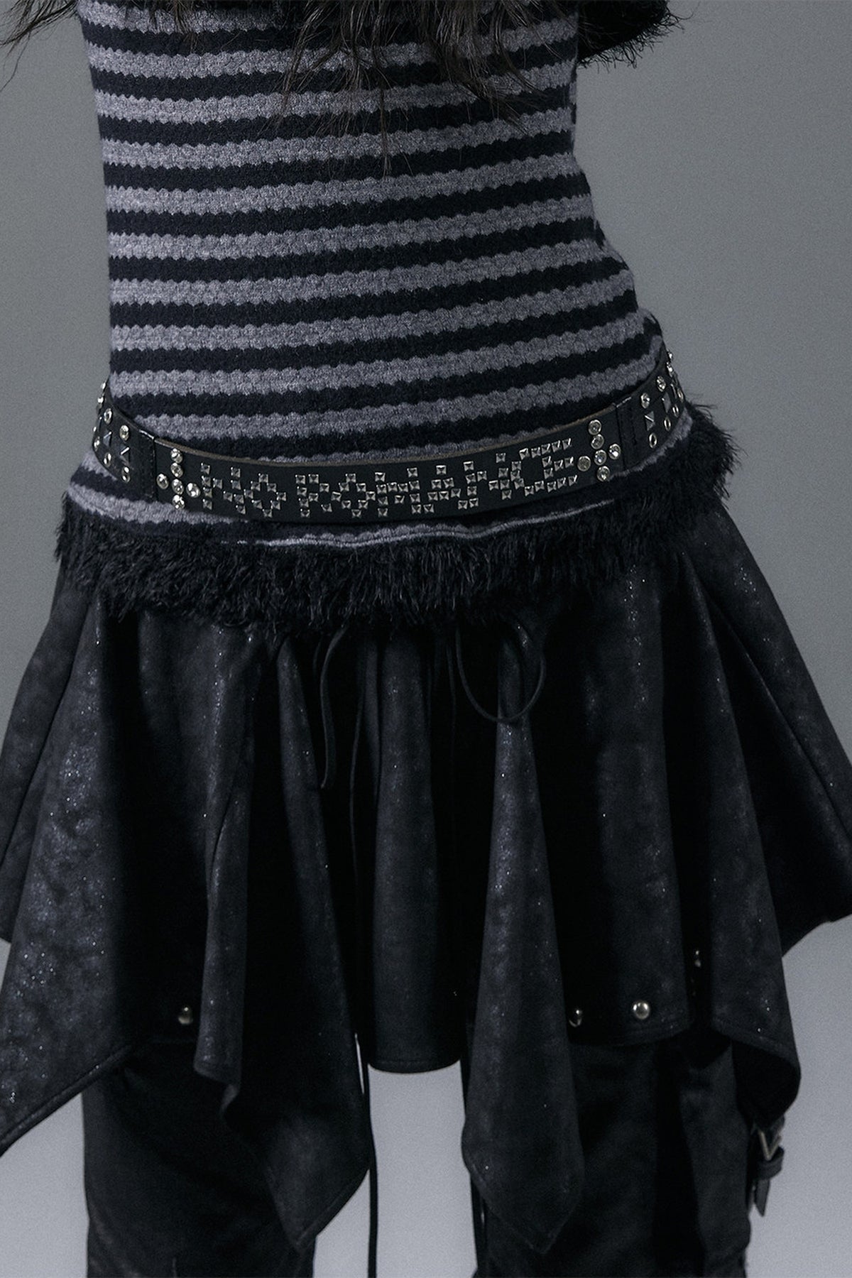 Diamond-Encrusted Genuine Leather Belt