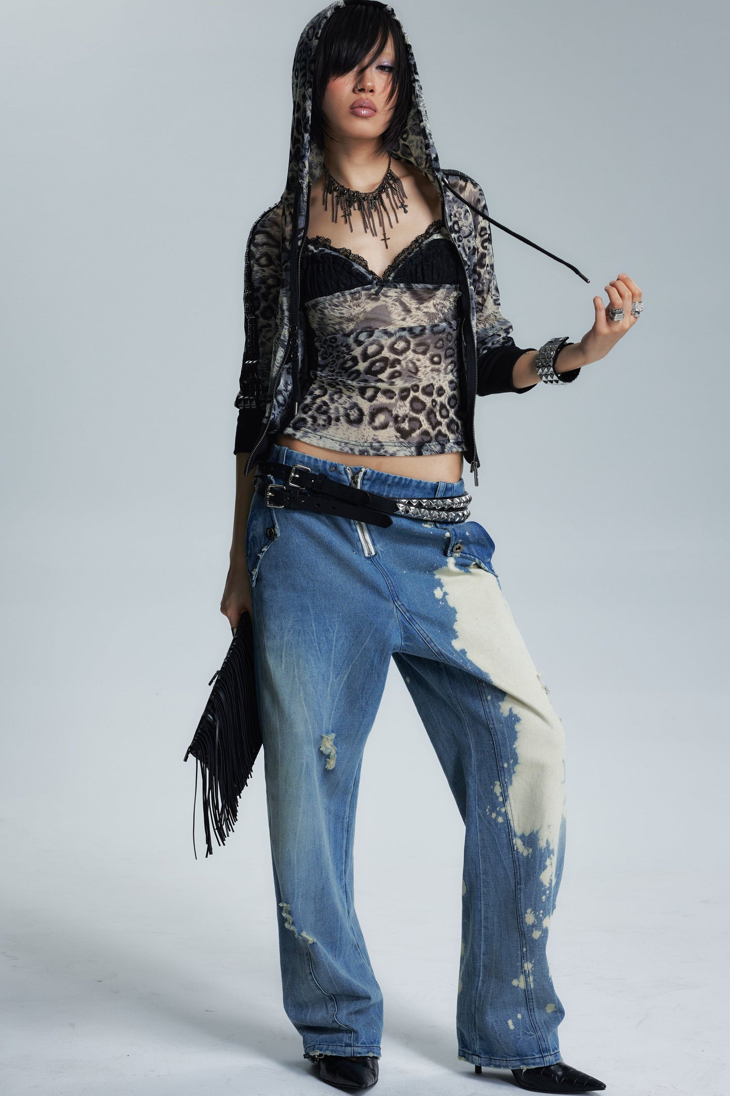 Leopard Print Mesh Camisole