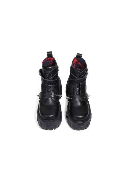 Studded Rock Thick-Soled Ankle Boots