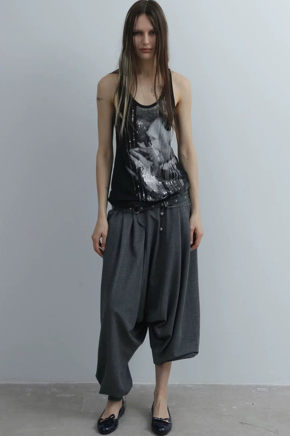 Retro Knit Harem Pants