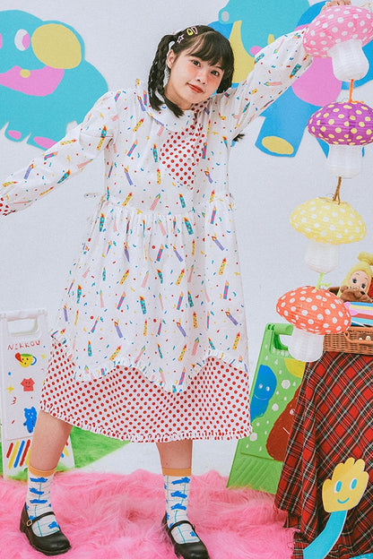 Candle Print Dress