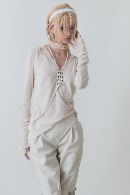 Medieval Embroidered Leather Riding Pants
