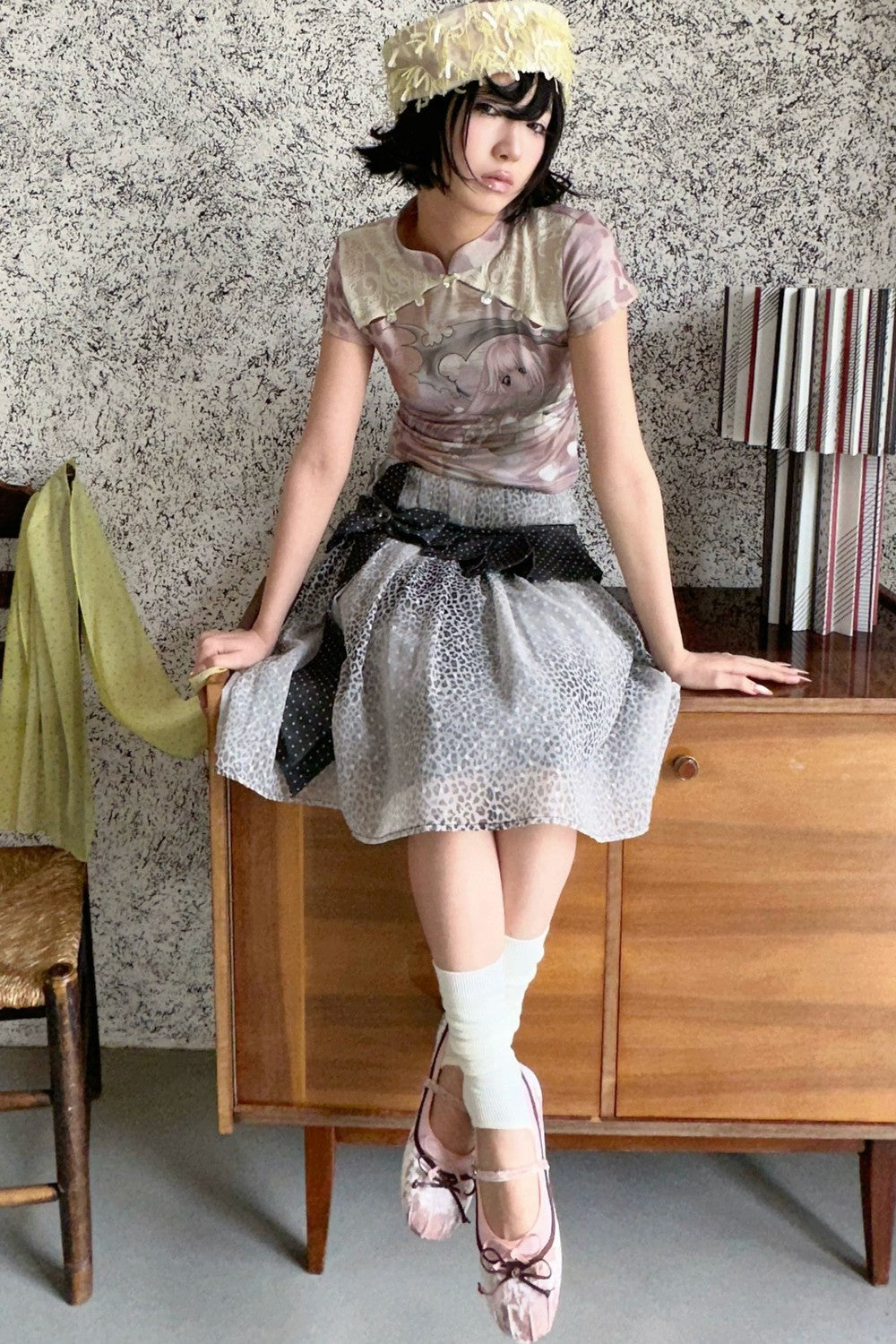 Lace Patchwork Cheongsam Top