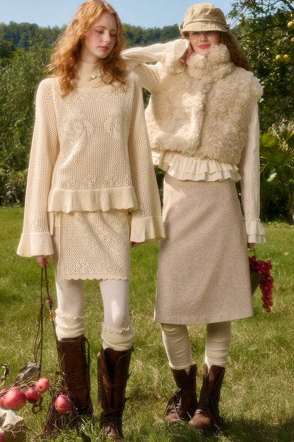 Short Snow Velvet Cat Vest