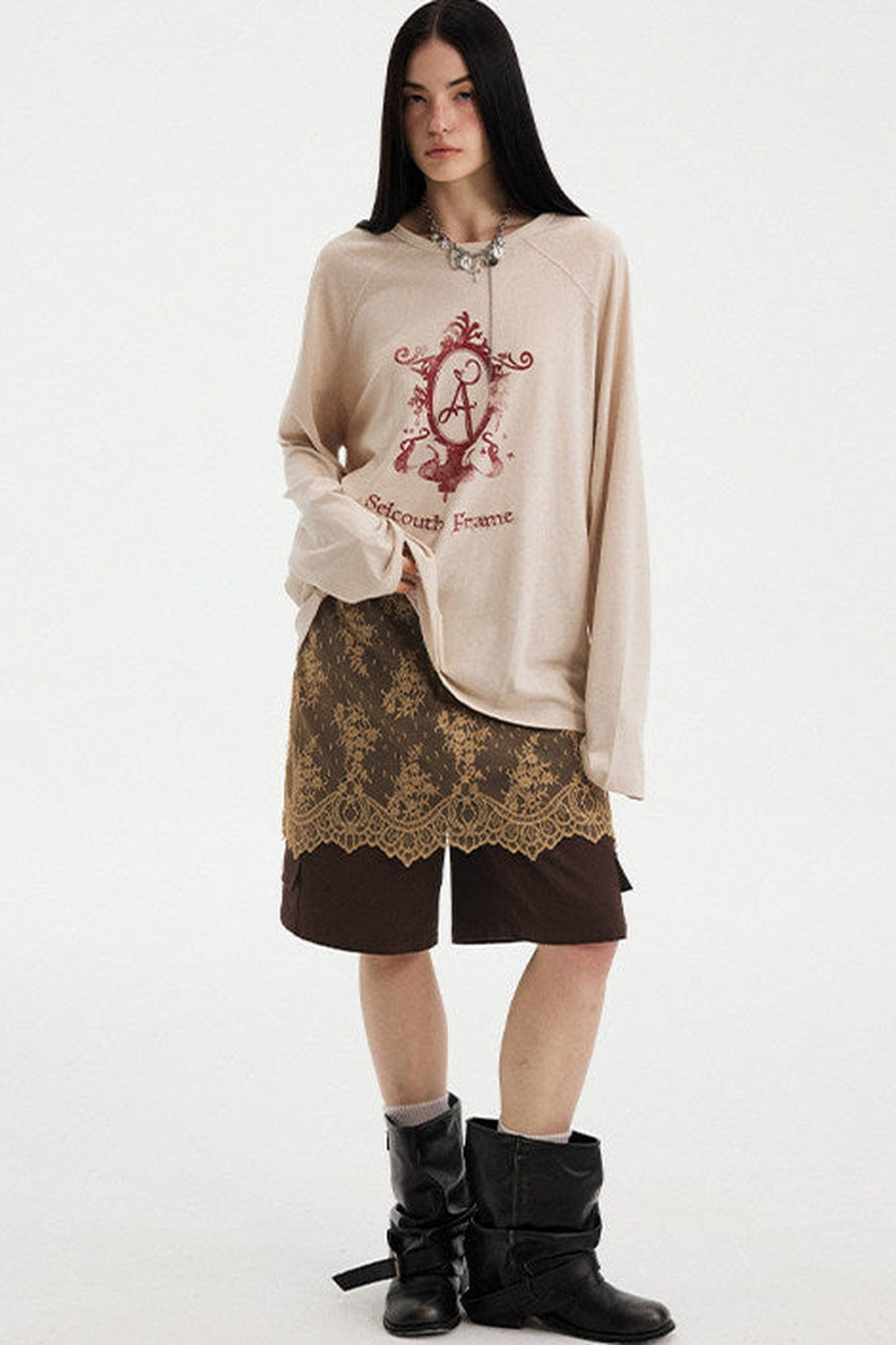 Retro Magic Mirror Patch Embroidery Tee