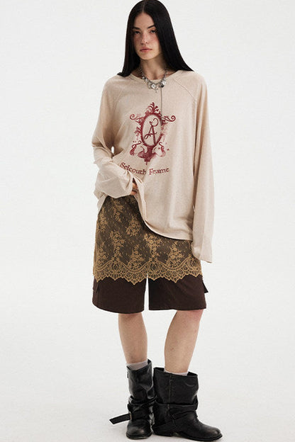 Retro Magic Mirror Patch Embroidery Tee