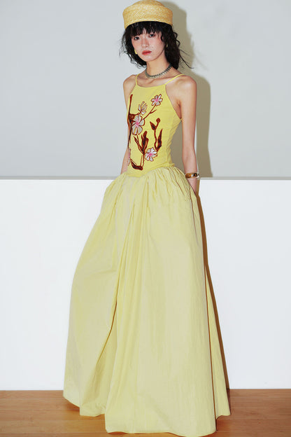 3D Embroidered Vacation Dress