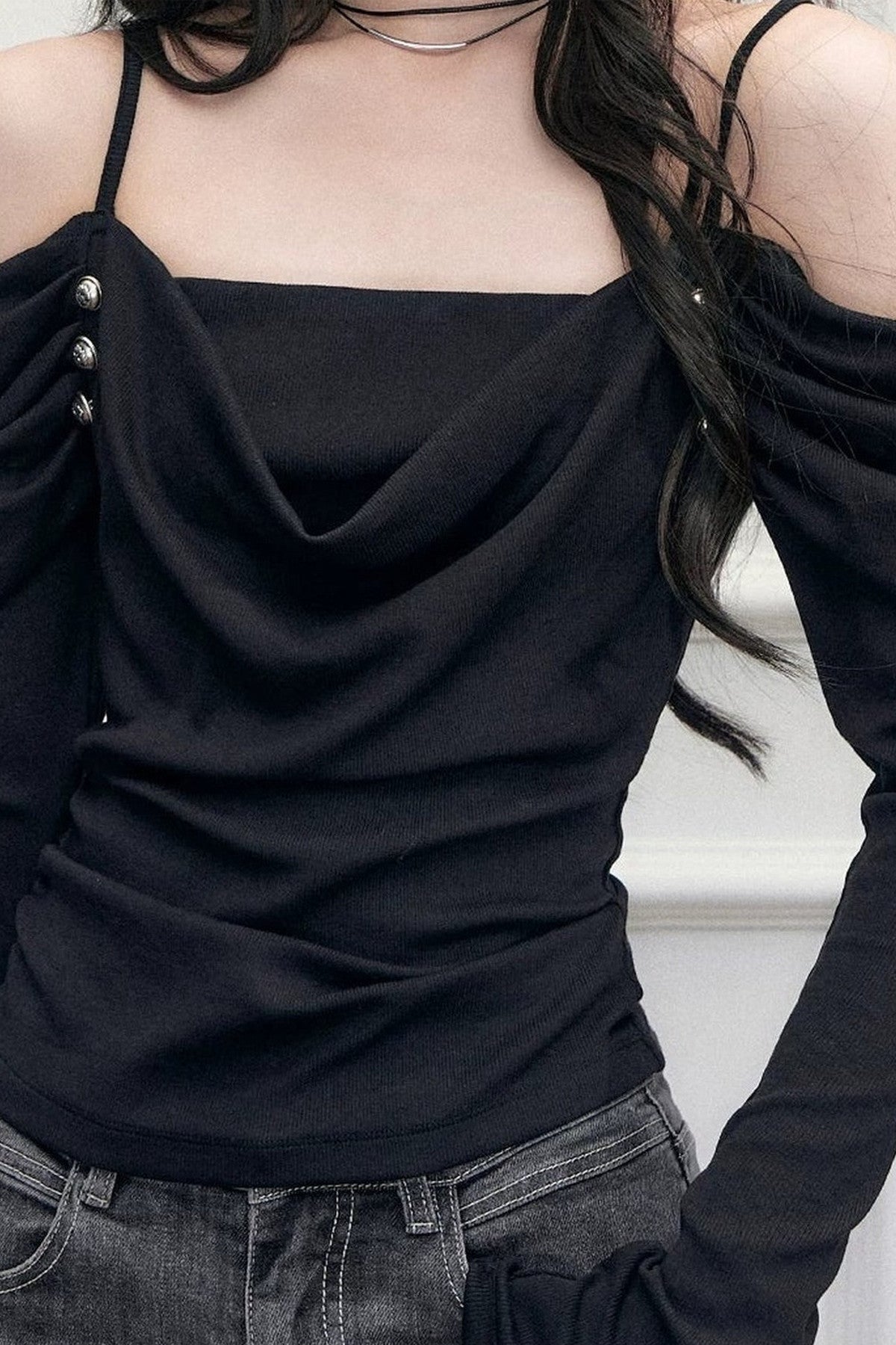 Layered-Look Off-Shoulder Top
