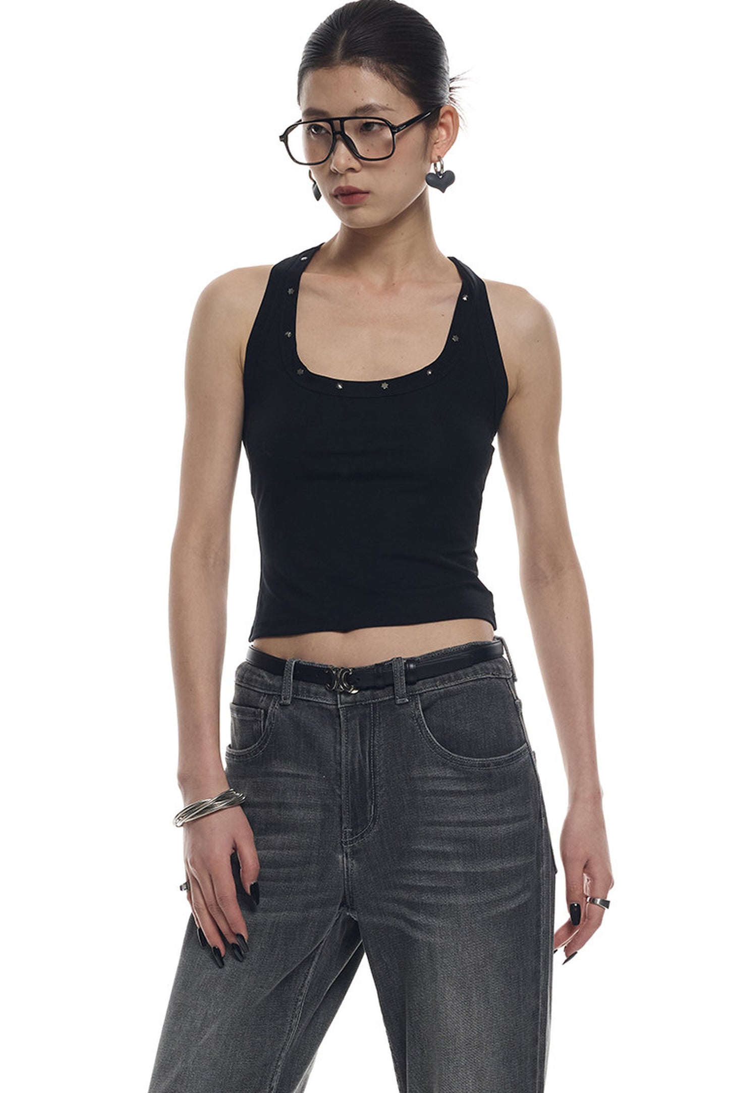 U-Neck Ribbed Tank Top