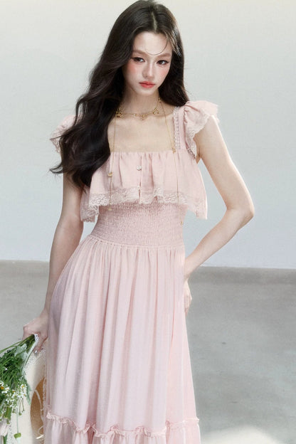 Robe d'été en dentelle patchwork