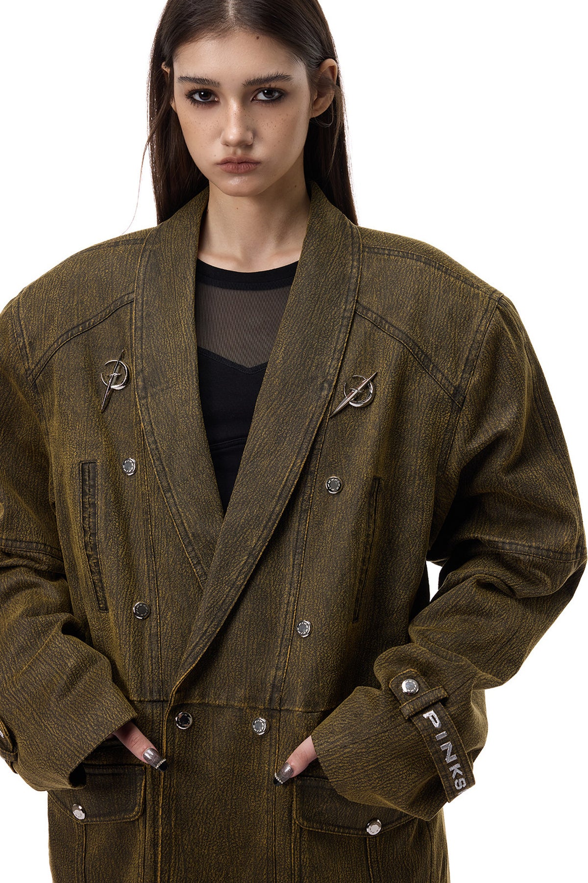 Y2K Oversized Double-Breasted Blazer