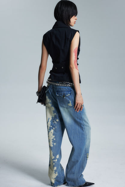 Vintage Washed Denim Pants