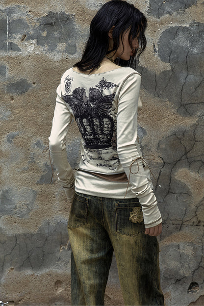 Reversible Striped Knit T-Shirt
