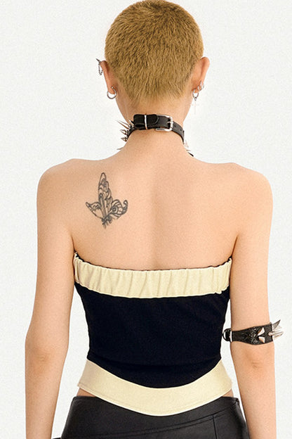 Studded Leather Tube Top