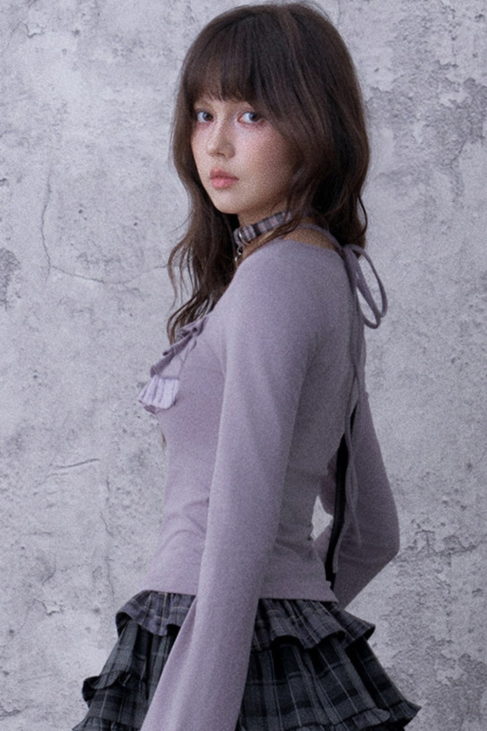 Light Purple Ruffled Top