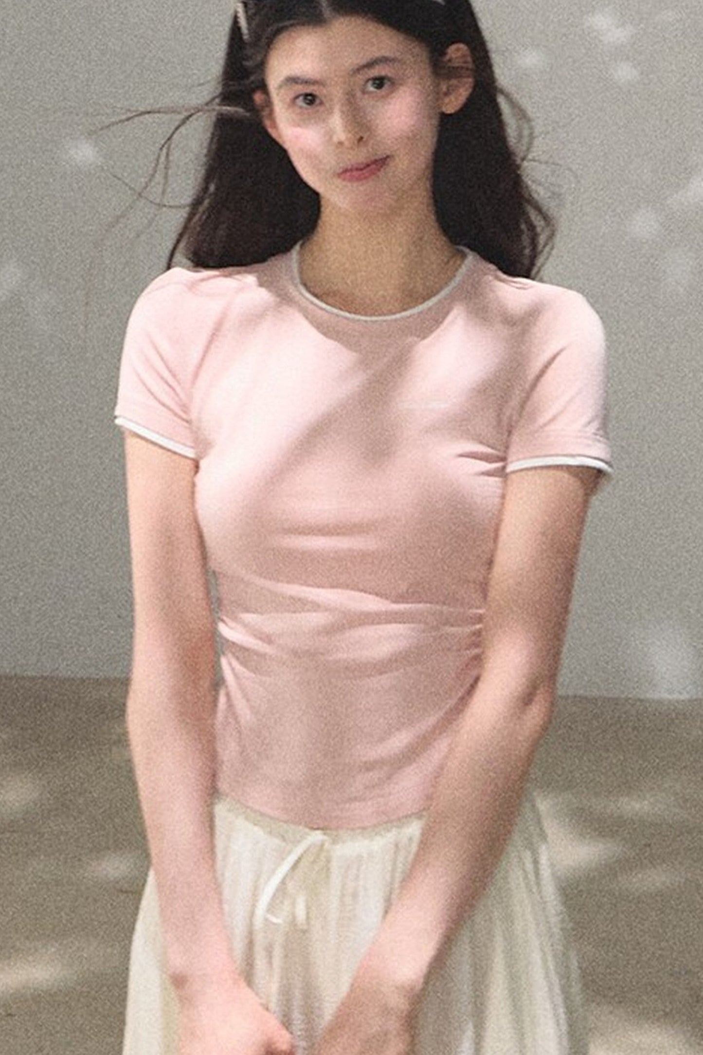 Color-Block Embroidered Summer Top